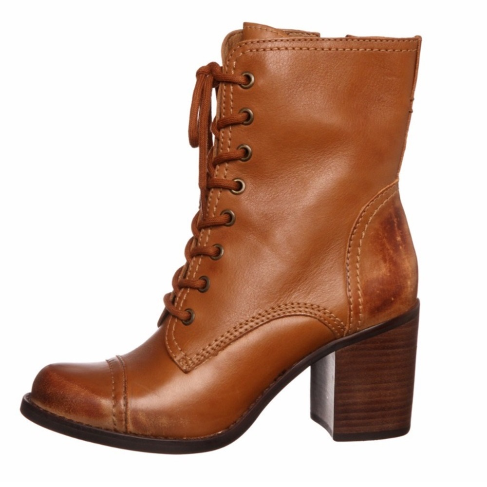 Steven by Steve Madden Cognac Lace-up Boots